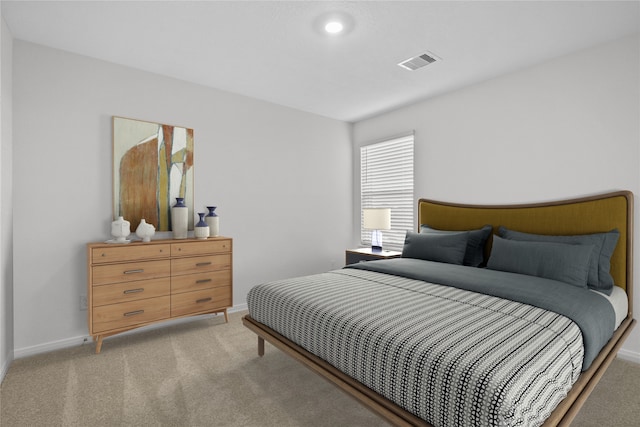8114 Shelter Bay Ln, Cypress, TX 77433 - bedroom with baseboards, visible vents, and light colored carpet