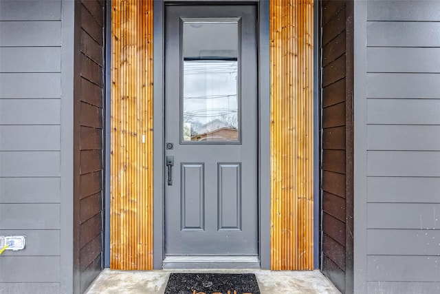 view of doorway to property