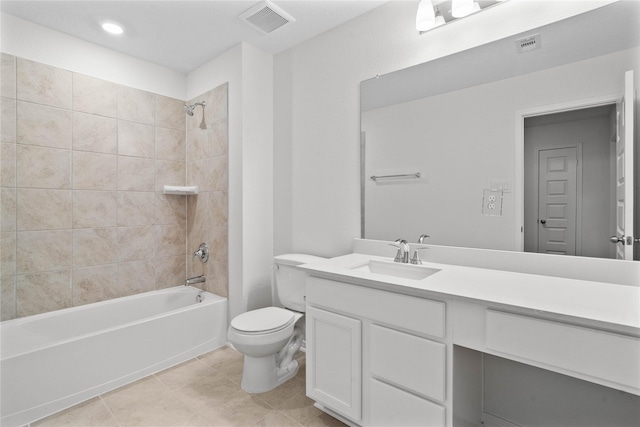 7611 Coral Key Dr, Cypress, TX 77433 - full bathroom with  shower combination, toilet, visible vents, and vanity