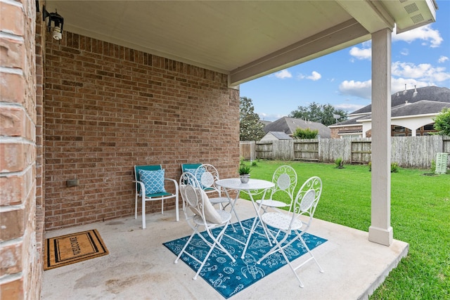 view of patio / terrace with a fenced backyard