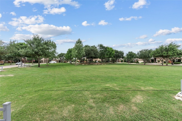 view of community with a yard
