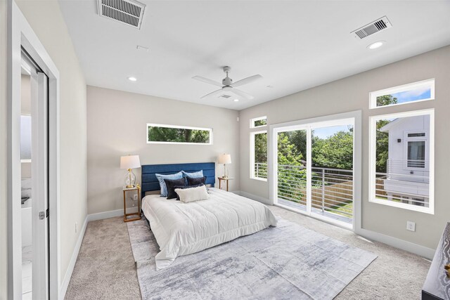 855 Prosper St, Houston, TX 77088 - bedroom featuring carpet flooring, baseboards, visible vents, and recessed lighting