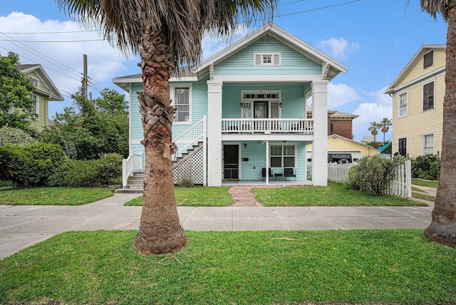 view of front of house featuring a porch and stairs