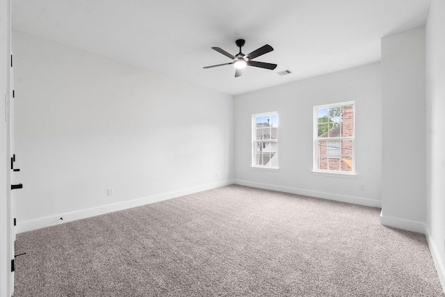 19119 Emory Trl, Spring, TX 77388 - carpeted spare room featuring ceiling fan, baseboards, and visible vents