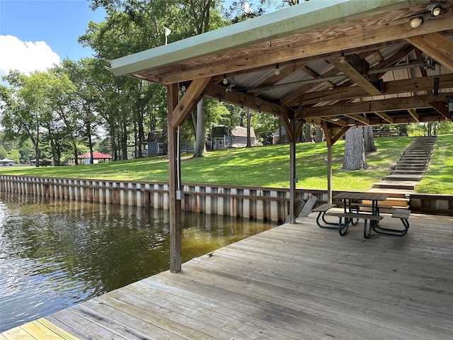 23196 J E B Cir, Frankston, TX 75763 - dock with a water view and a yard