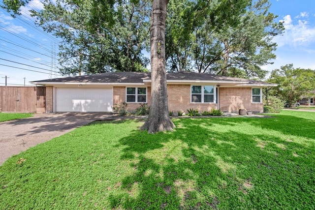2218 Stonecrest, Houston, TX 77018 - ranch-style house featuring an attached garage, brick siding, and concrete driveway