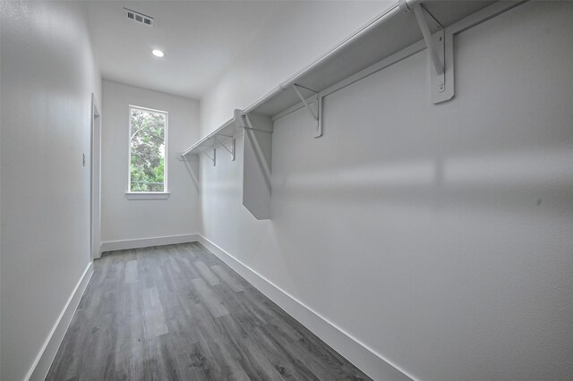 spacious closet featuring wood finished floors