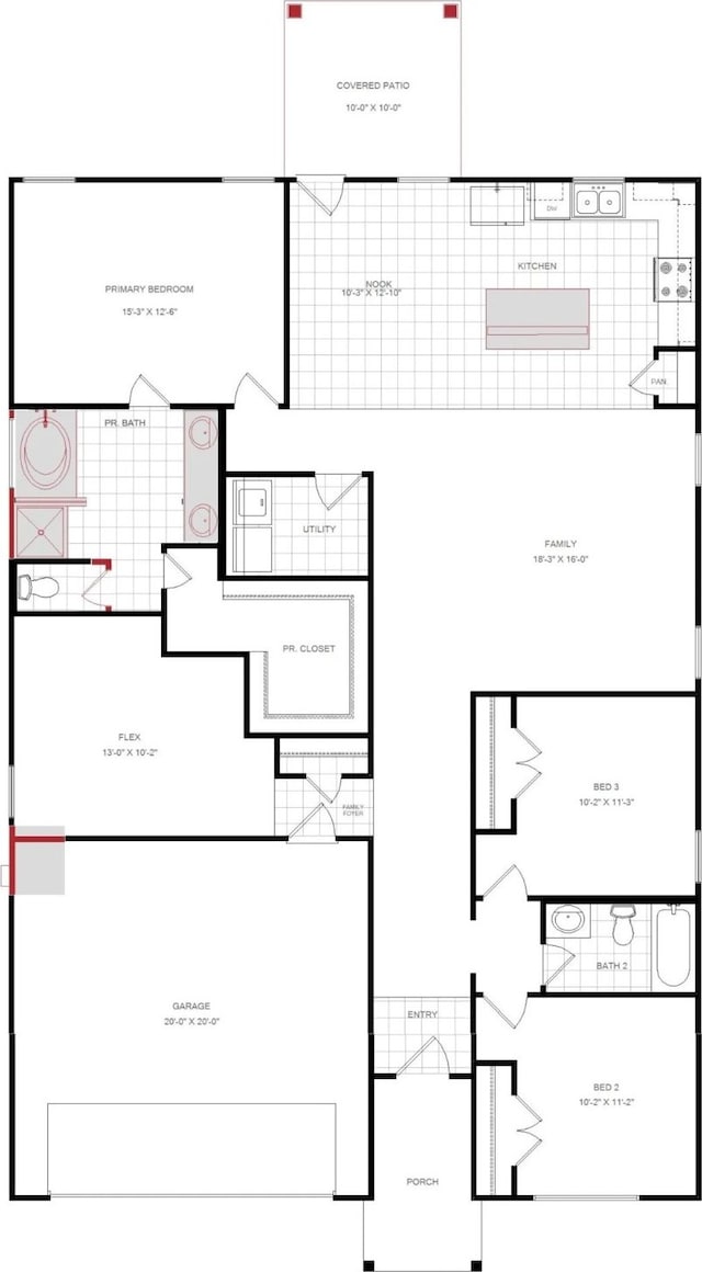 15214 Prairie Mill Dr, New Caney, TX 77357 - floor plan / room layout