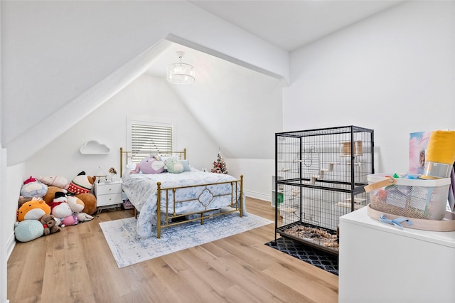 4233 Padova Cir, College Station, TX 77845 - bedroom with lofted ceiling and wood finished floors