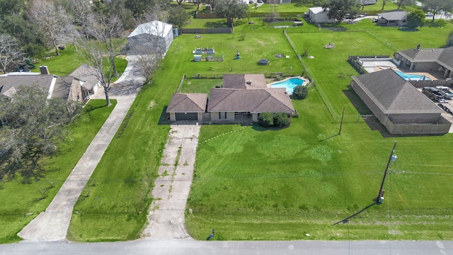 7009 Ave Ave N, Santa Fe, TX 77510 - drone / aerial view featuring a residential view
