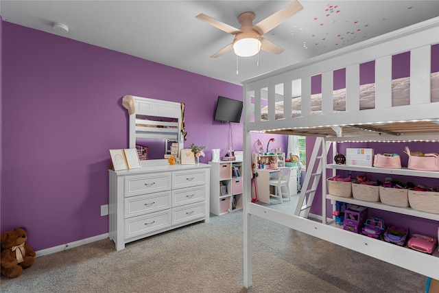1226 Tilia Creek Ln, Montgomery, TX 77316 - bedroom featuring light carpet, ceiling fan, and baseboards