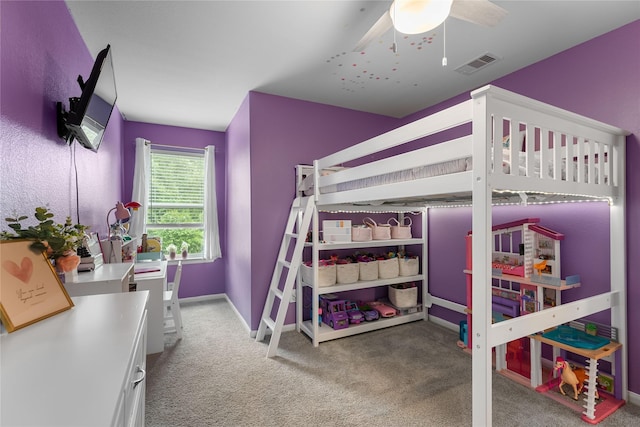 1226 Tilia Creek Ln, Montgomery, TX 77316 - bedroom with carpet, a ceiling fan, and baseboards