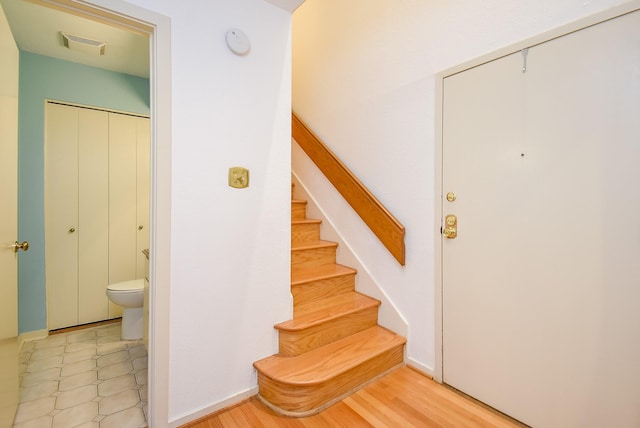 stairway with visible vents
