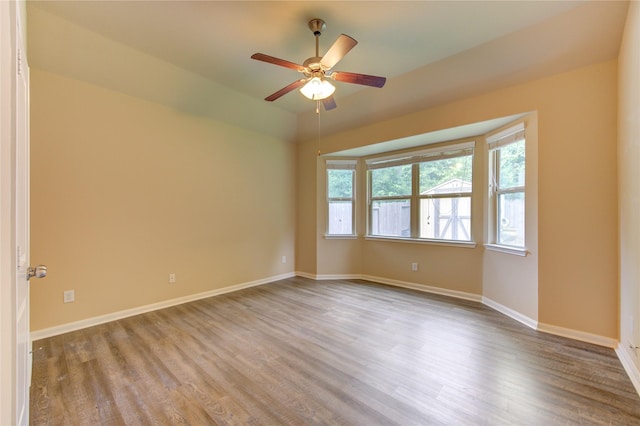22526 Forbes Field Trl, Spring, TX 77389 - spare room featuring ceiling fan, baseboards, and wood finished floors