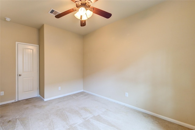 22526 Forbes Field Trl, Spring, TX 77389 - empty room with light colored carpet, baseboards, a ceiling fan, and visible vents