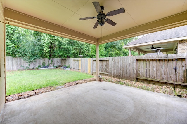 22526 Forbes Field Trl, Spring, TX 77389 - view of patio featuring a fenced backyard and a ceiling fan