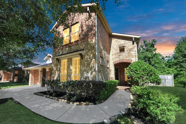 3818 Rose Grove Ln, Katy, TX 77494 - traditional-style home with stone siding