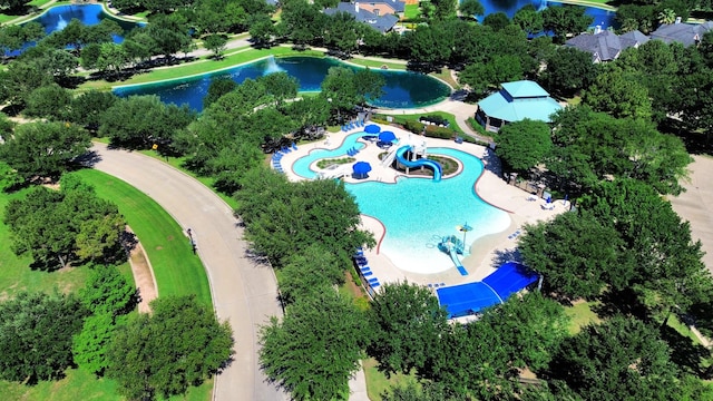 3818 Rose Grove Ln, Katy, TX 77494 - bird's eye view of a pool and a nearby body of water