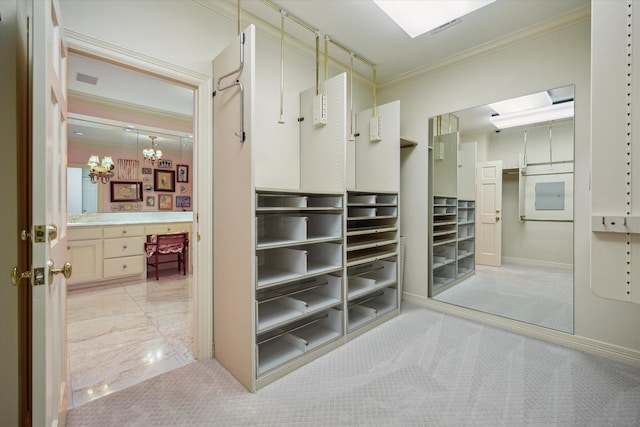 8722 Stable Crest Blvd, Houston, TX 77024 - spacious closet with a chandelier