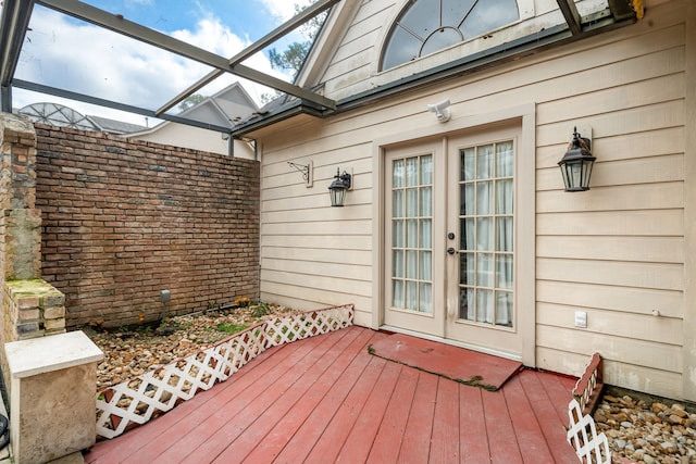12414 Laneview Dr, Houston, TX 77070 - wooden deck featuring french doors