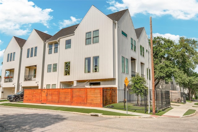 view of property with a fenced front yard