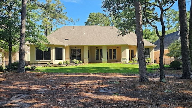 108 W Pines Dr, Montgomery, TX 77356 - rear view of house with stucco siding