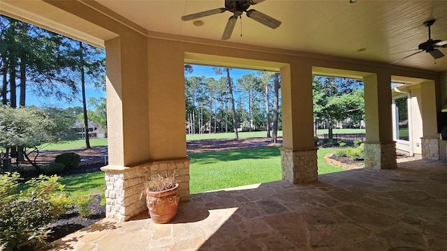 108 W Pines Dr, Montgomery, TX 77356 - view of patio / terrace with ceiling fan