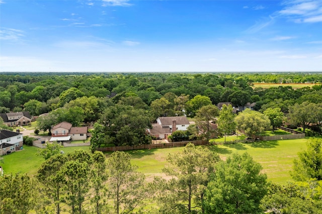 aerial view of a heavily wooded area