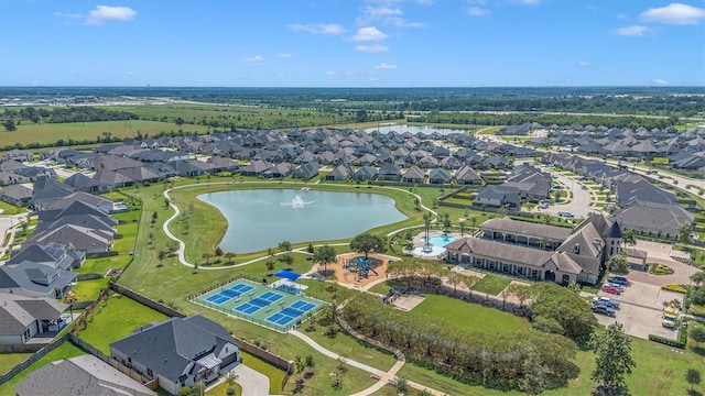 20447 Avelignese Way, Tomball, TX 77377 - aerial view with a water view and a residential view