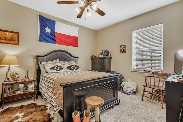 3338 Cullen Trl, College Station, TX 77845 - carpeted bedroom featuring ceiling fan
