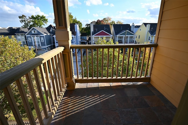 balcony with a residential view
