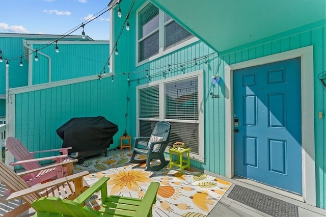 501 Jean Lafitte Cv, Galveston, TX 77554 - view of exterior entry featuring a patio area