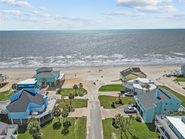 501 Jean Lafitte Cv, Galveston, TX 77554 - bird's eye view featuring a water view and a view of the beach