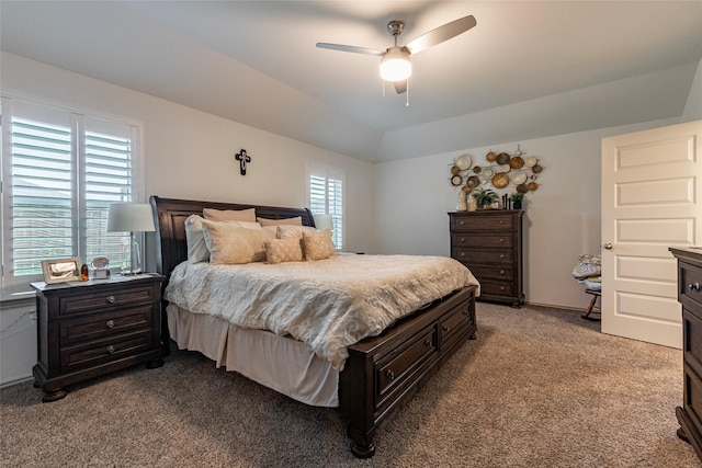 9705 Wall St, Texas City, TX 77591 - carpeted bedroom with a ceiling fan and vaulted ceiling
