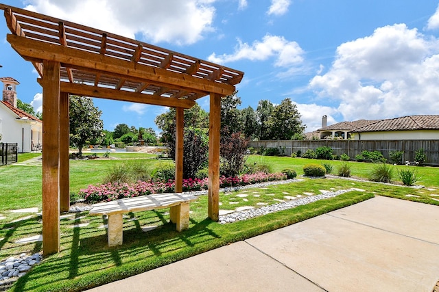 2718 Silverhorn Dr, Katy, TX 77450 - view of yard featuring a pergola and a patio area
