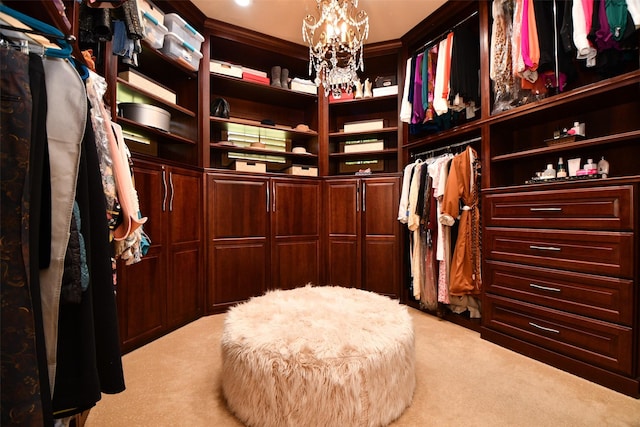 2718 Silverhorn Dr, Katy, TX 77450 - spacious closet featuring carpet flooring and a chandelier