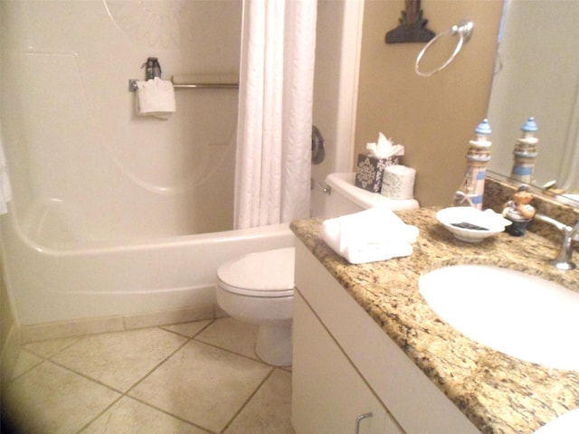 1401 E Beach Dr Unit 809, Galveston, TX 77550 - full bathroom featuring toilet, tile patterned floors, shower / bath combo, and vanity