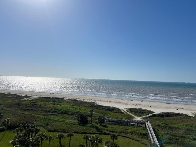 1401 E Beach Dr Unit 809, Galveston, TX 77550 - water view with nearby beach