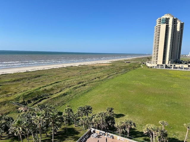 1401 E Beach Dr Unit 809, Galveston, TX 77550 - water view with nearby beach