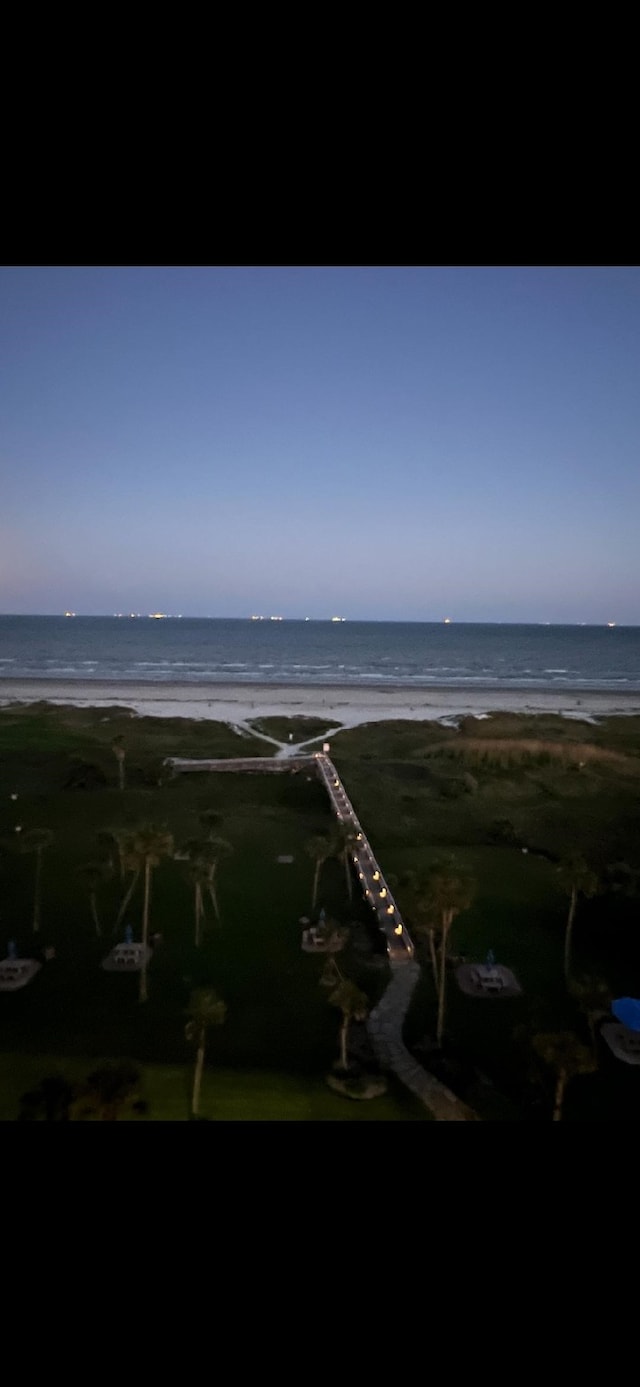 1401 E Beach Dr Unit 809, Galveston, TX 77550 - water view with nearby beach
