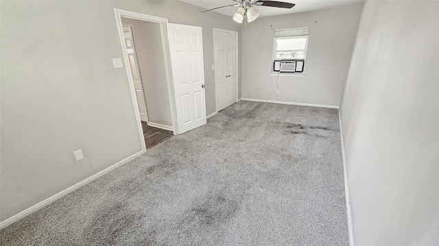 1314 Burbank St, Baytown, TX 77520 - unfurnished bedroom with carpet flooring, baseboards, and a ceiling fan