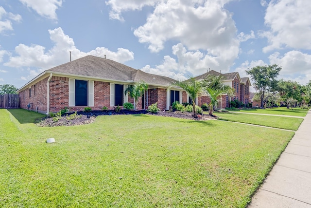 410 Scarlet Sage Dr, League City, TX 77573 - ranch-style home with brick siding and a shingled roof