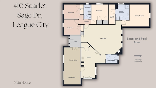 410 Scarlet Sage Dr, League City, TX 77573 - view of property floor plan
