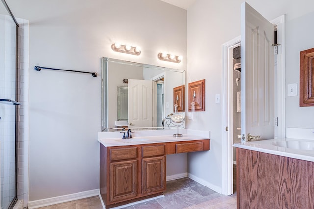 410 Scarlet Sage Dr, League City, TX 77573 - full bath featuring vanity and a shower with door