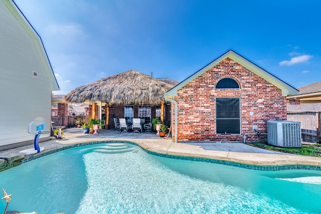 410 Scarlet Sage Dr, League City, TX 77573 - view of swimming pool with a patio area