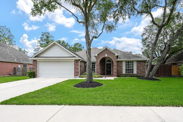 14022 Cypress Falls Dr, Cypress, TX 77429 - traditional home with brick siding, a garage, concrete driveway, and roof with shingles