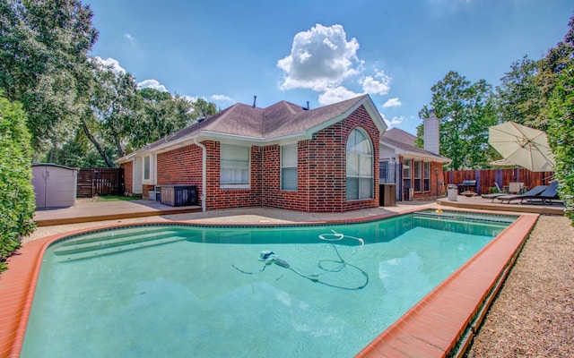 14022 Cypress Falls Dr, Cypress, TX 77429 - view of pool featuring a wooden deck