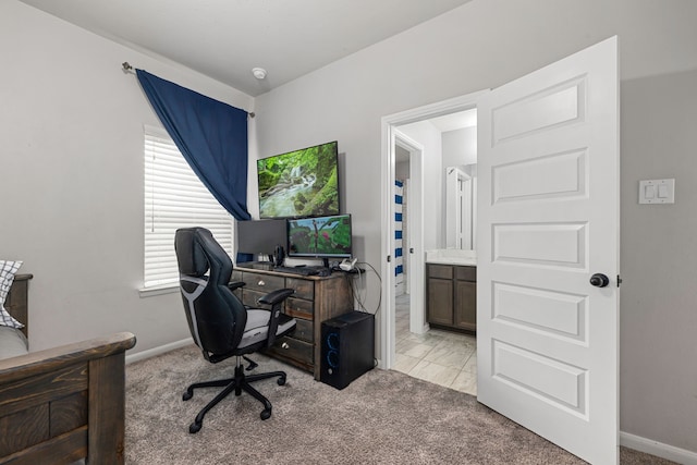 16202 Coyote Run Ln, Cypress, TX 77433 - home office with light carpet and baseboards