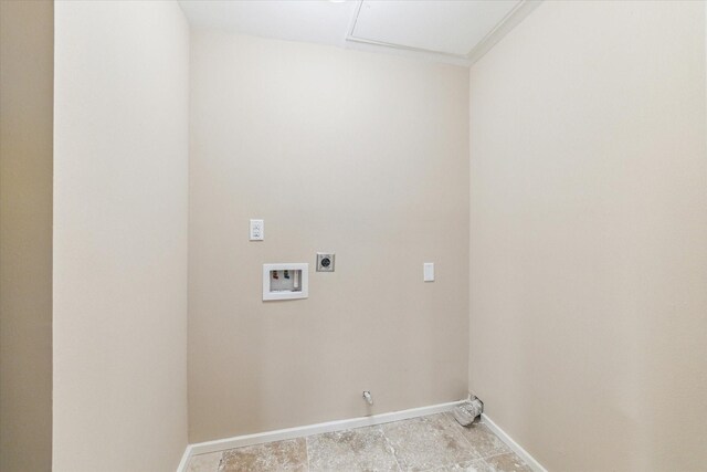 179 Litchfield Ln, Houston, TX 77024 - washroom featuring hookup for an electric dryer, washer hookup, baseboards, and hookup for a gas dryer