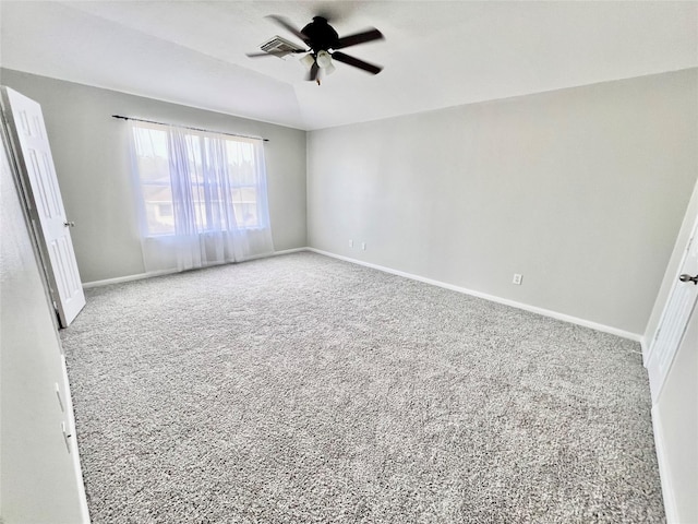 21618 Falvel Lake Dr, Spring, TX 77388 - spare room with carpet flooring, baseboards, and a ceiling fan